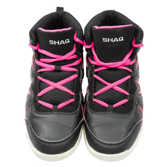 Girls Size 6 SHAQ Sneakers Shaquille O'Neal Empire Black Pink Basketball Shoes - Picture 2 of 9